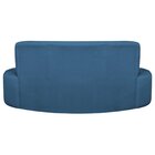 Sofá Curvo Orgânico 140cm 2 Lugares Linho Antonela Azul Royal