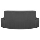 Sofá Curvo Orgânico 160cm 2 Lugares Linho Antonela Cinza Escu