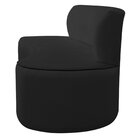 Sofá Curvo Orgânico 160cm 2 Lugares Linho Antonela Preto