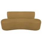 Sofá Curvo Orgânico 180cm 3 Lugares Bouclé Antonela Caramelo