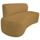 Sofá Curvo Orgânico 180cm 3 Lugares Bouclé Antonela Caramelo