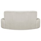 Sofá Curvo Orgânico 180cm 3 Lugares Linho Antonela Bege