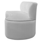 Sofá Curvo Orgânico 180cm 3 Lugares Linho Antonela Cinza Claro