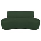 Sofá Curvo Orgânico 180cm 3 Lugares Linho Antonela Verde