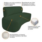 Sofá Curvo Orgânico 180cm 3 Lugares Linho Antonela Verde