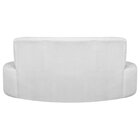 Sofá Curvo Orgânico 200cm 3 Lugares Bouclé Antonela Branco