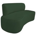 Sofá Curvo Orgânico 200cm 3 Lugares Linho Antonela Verde