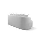 Sofá Curvo Orgânico 3 Lugares Orion Yescasa Cinza