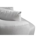 Sofá Curvo Orgânico 3 Lugares Orion Yescasa Cinza