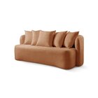 Sofá Curvo Orgânico 3 Lugares Orion Yescasa Laranja