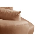 Sofá Curvo Orgânico 3 Lugares Orion Yescasa Laranja