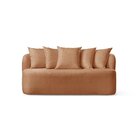 Sofá Curvo Orgânico 3 Lugares Orion Yescasa Laranja