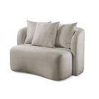 Sofá Curvo Orgânico Orion Elegância E Contemporaneidade Cinza