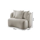 Sofá Curvo Orgânico Orion Elegância E Contemporaneidade Cinza