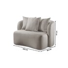 Sofá Curvo Orgânico Orion Elegância E Contemporaneidade Cinza