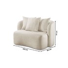 Sofá Curvo Orgânico Orion Elegância E Contemporaneidade Nude