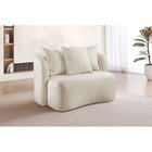 Sofá Curvo Orgânico Orion Elegância E Contemporaneidade Nude