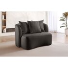 Sofá Curvo Orgânico Orion Elegância E Contemporaneidade Preto