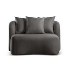 Sofá Curvo Orgânico Orion Elegância E Contemporaneidade Preto