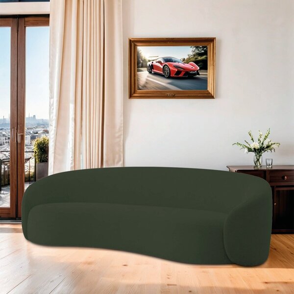 Sofá Curvo Orgânico Sala Recepção 3 Lugares Alemanha 180cm Li