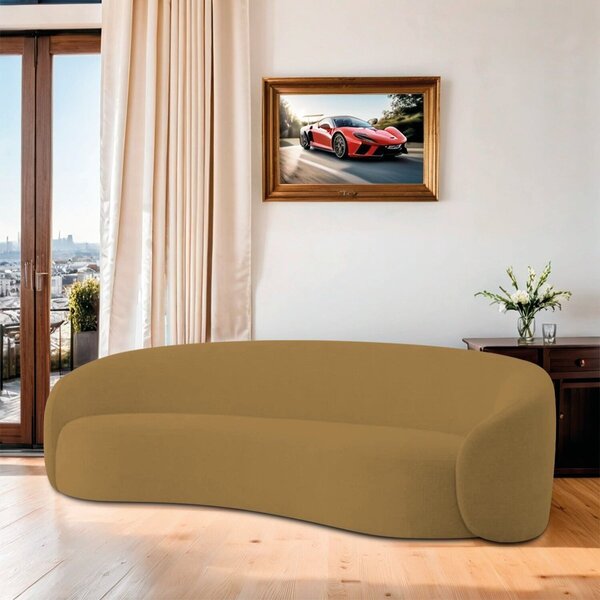 Sofá Curvo Orgânico Sala Recepção 3 Lugares Alemanha 200cm Bo