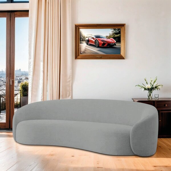 Sofá Curvo Orgânico Sala Recepção 3 Lugares Alemanha 200cm Bo