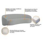 Sofá Curvo Orgânico Sala Recepção 3 Lugares Alemanha 200cm Bo