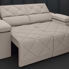 Sofá Dante 1,70m Assento Retrátil E Reclinável Velosuede Bege