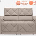 Sofá Dante 1,70m Assento Retrátil E Reclinável Velosuede Bege