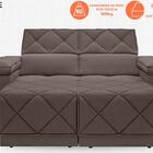 Sofá Dante 1,70m Assento Retrátil E Reclinável Velosuede Choc