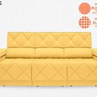 Sofá Dante 2,05m Assento Retrátil E Reclinável Velosuede Caná