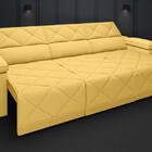 Sofá Dante 2,05m Assento Retrátil E Reclinável Velosuede Caná