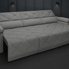 Sofá Dante 2,05m Assento Retrátil E Reclinável Velosuede Graf