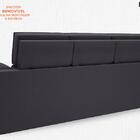 Sofá Dante 2,05m Assento Retrátil E Reclinável Velosuede Pret