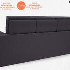 Sofá Dante 2,30m Assento Retrátil E Reclinável Velosuede Pret