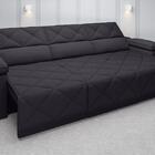 Sofá Dante 2,30m Assento Retrátil E Reclinável Velosuede Pret