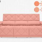 Sofá Dante 2,30m Assento Retrátil E Reclinável Velosuede Rose