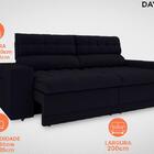 Sofá Daytona 2,00m Assento Retrátil E Reclinável Velosuede Pr