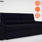 Sofá Daytona 2,00m Assento Retrátil E Reclinável Velosuede Pr