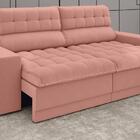 Sofá Daytona 2,00m Assento Retrátil E Reclinável Velosuede Ro