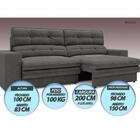 Sofá Daytona 2,00m Retrátil E Reclinável Capuccino