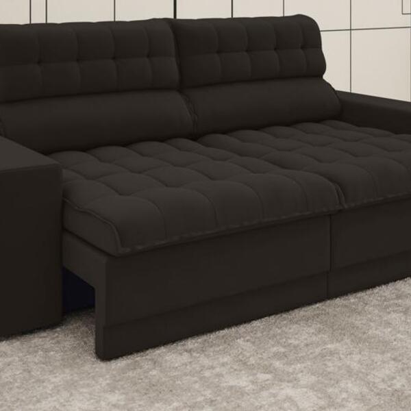 Sofá Daytona 2,30m Assento Retrátil E Reclinável Velosuede Ch