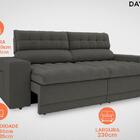 Sofá Daytona 2,30m Assento Retrátil E Reclinável Velosuede Ci