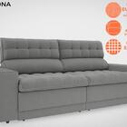 Sofá Daytona 2,30m Assento Retrátil E Reclinável Velosuede Gr