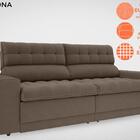 Sofá Daytona 2,30m Assento Retrátil E Reclinável Velosuede Ma