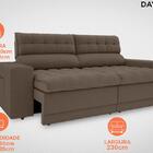 Sofá Daytona 2,30m Assento Retrátil E Reclinável Velosuede Ma