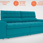 Sofá Daytona 2,30m Assento Retrátil E Reclinável Velosuede Tu