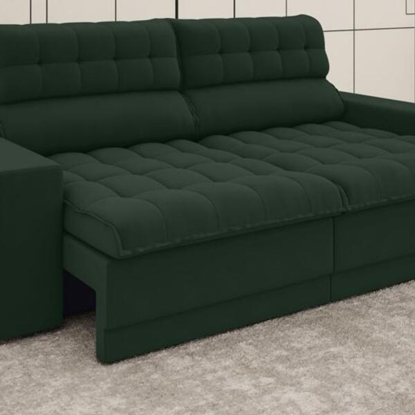 Sofá Daytona 2,30m Assento Retrátil E Reclinável Velosuede Ve