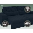 Sofá Daytona 2,30m Retrátil E Reclinável Capuccino