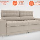 Sofá Daytona 2,50m Assento Retrátil E Reclinável Velosuede Ar